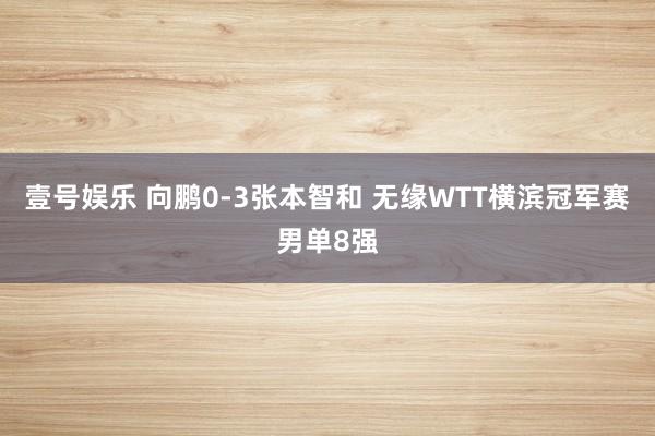 壹号娱乐 向鹏0-3张本智和 无缘WTT横滨冠军赛男单8强